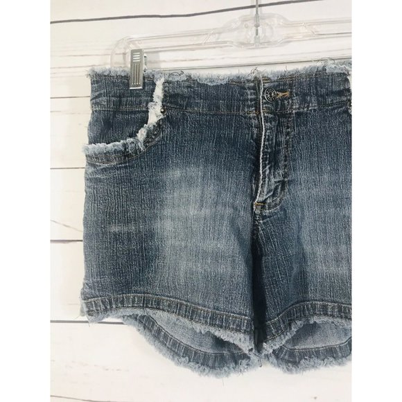 Zana di Shorts Womens Size 5 Denim Jean Mini Booty Short Low Rise Cut Off - Picture 4 of 6